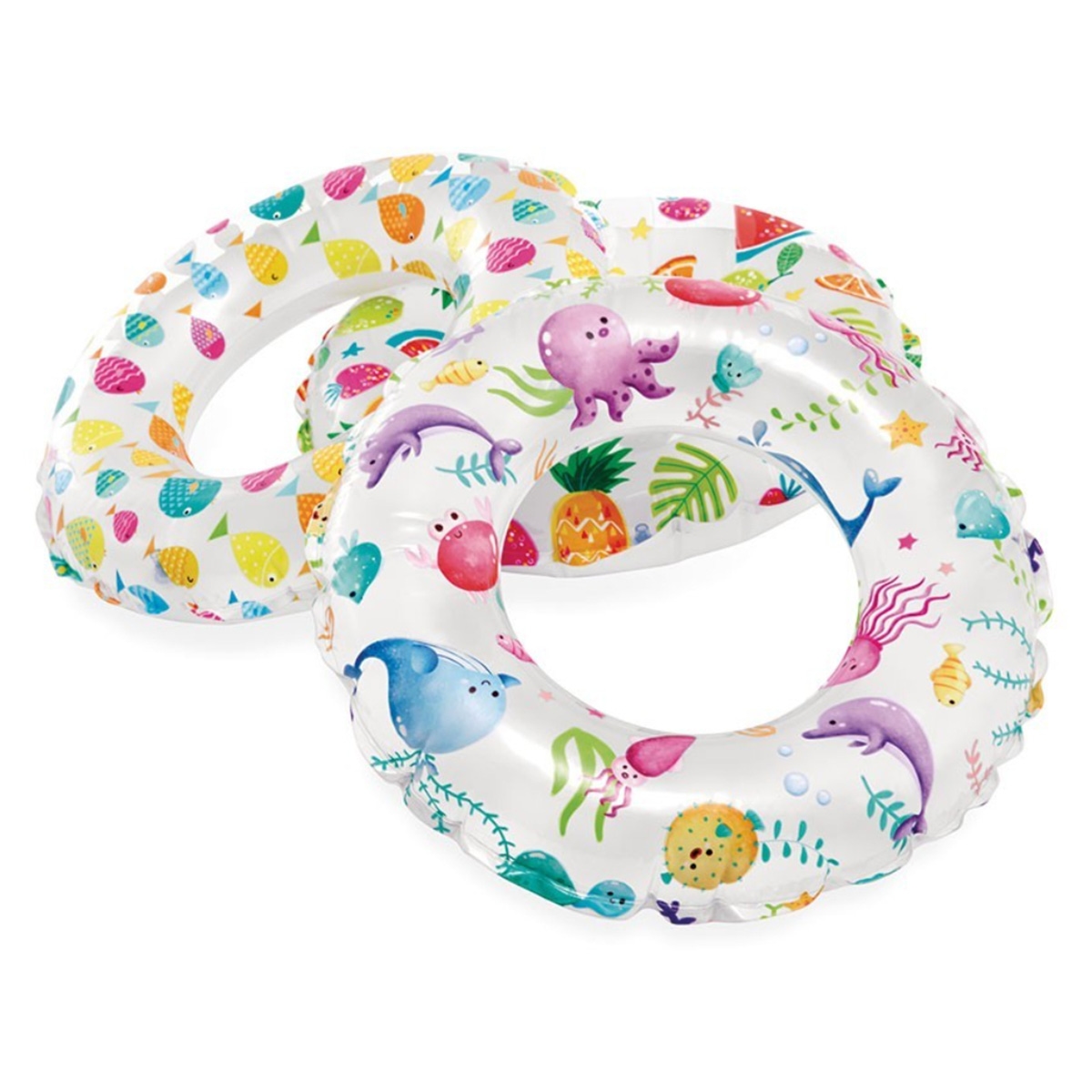 Intex Lively Print Assorted Swim Ring Unisex, 5-7 Years