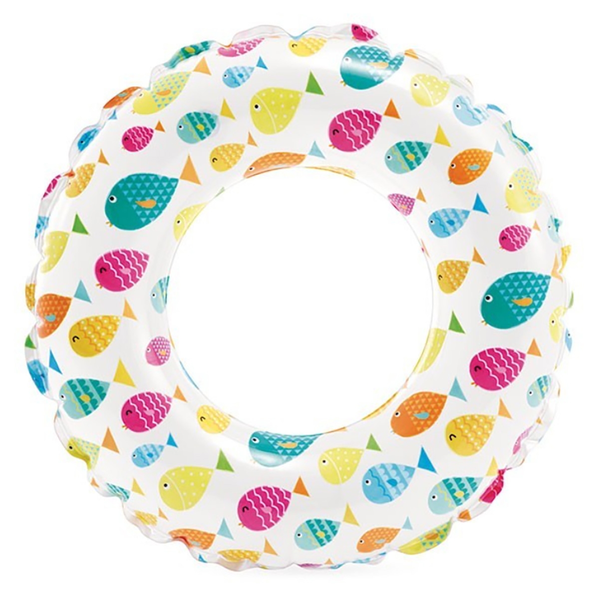 Intex Lively Print Assorted Swim Ring Unisex, 5-7 Years