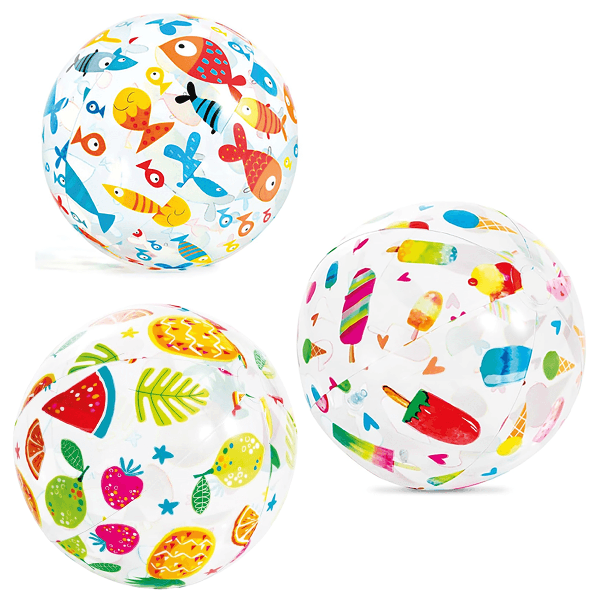 Intex Lively Printed Assorted Beach Ball Unisex, 3-4 Years