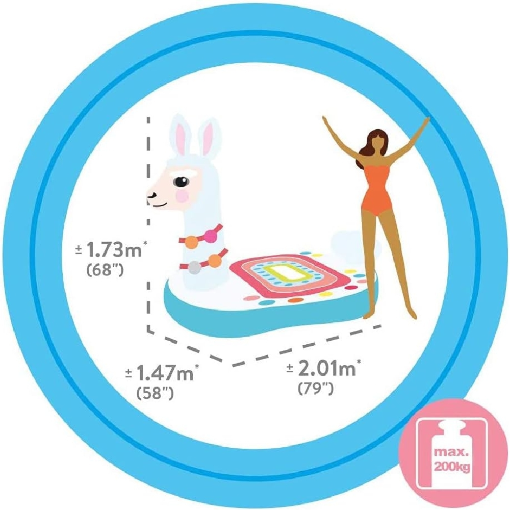 إنتكس عوامة جزيرة بشكل لاما عملاقة قابلة للنفخ – للجنسين