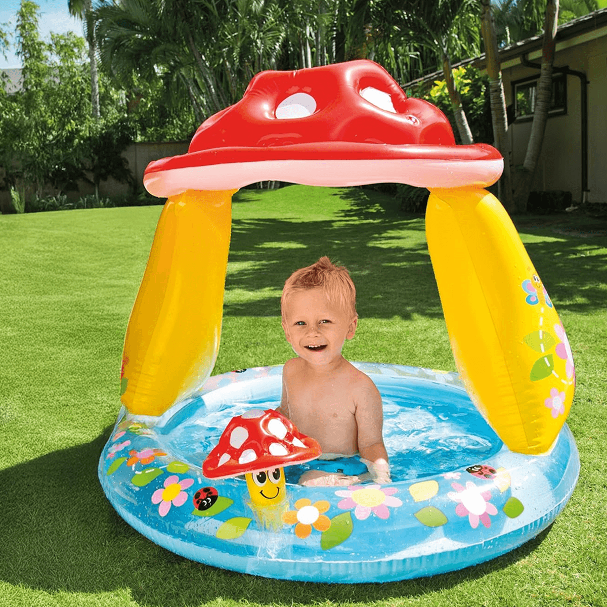Intex Mushroom Baby Pool, 45 Ltr, 1-2 Person, 0-2 Years