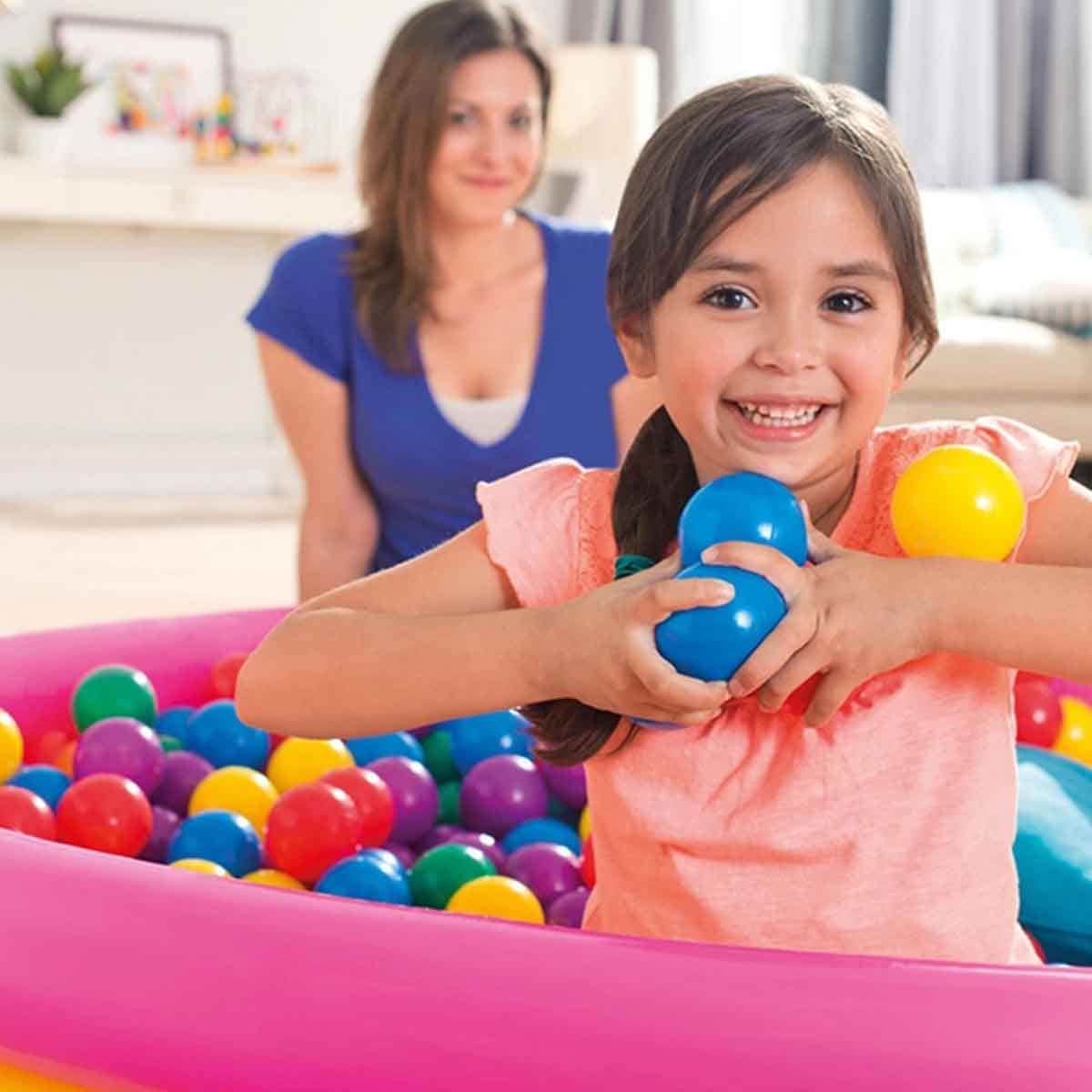 Intex Mushroom Kiddie Float with Small Round Fun Balls Bundle Toddler, 0-2 Years