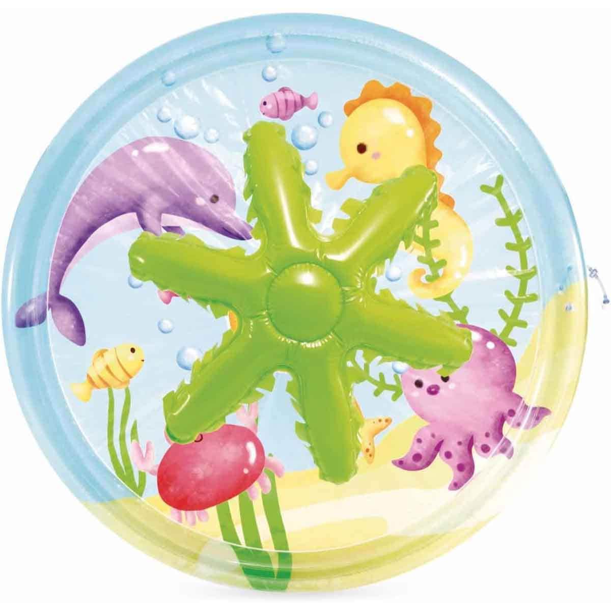 Intex Palm Tree Spray Kiddie Pool, 166 Ltr, 2 Persons, 3-4 Years