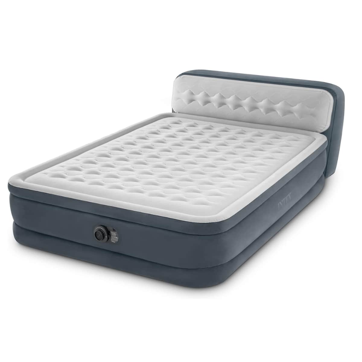 Intex Queen Dura-Beam Headboard Airbed with Built-in Pump Unisex