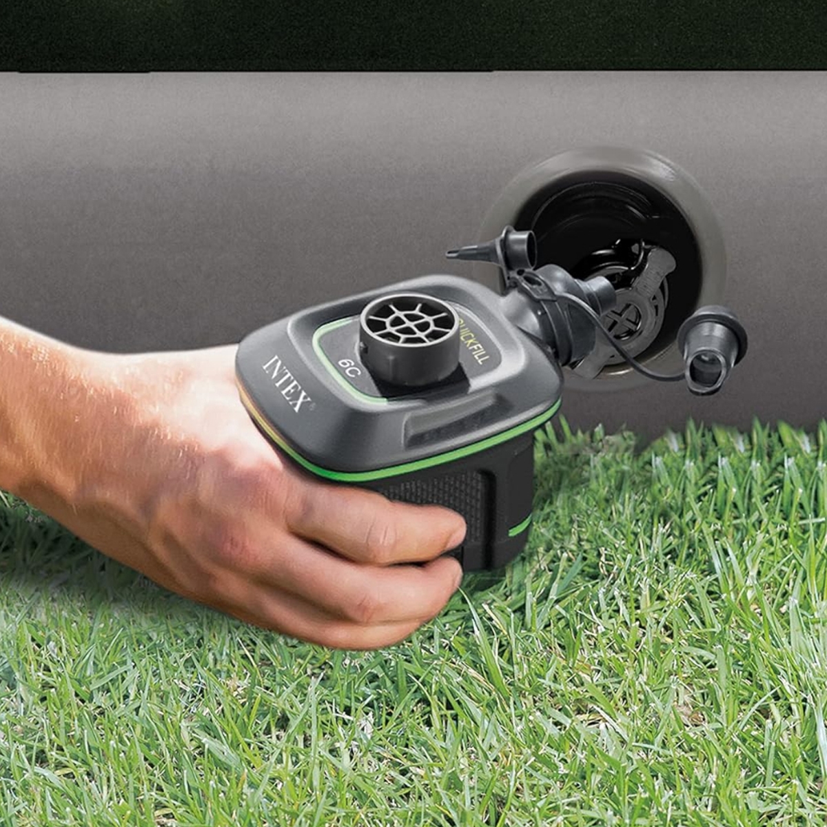 إنتكس سرير هوائي كوين دورا بيم بريستيج مع مضخة بطارية، للجنسين، من عمر 13 سنة فما فوق