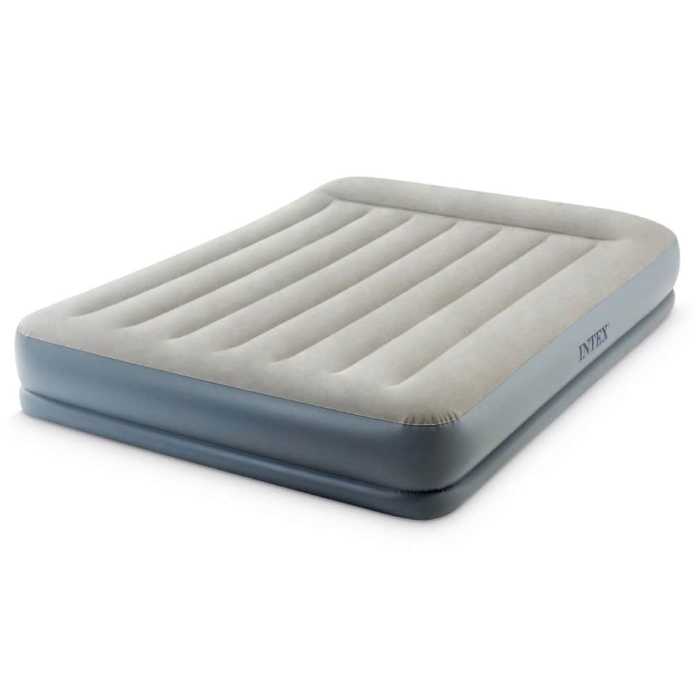 Intex Queen Pillow Rest Mid-Rise Airbed with Built-in Pump Unisex