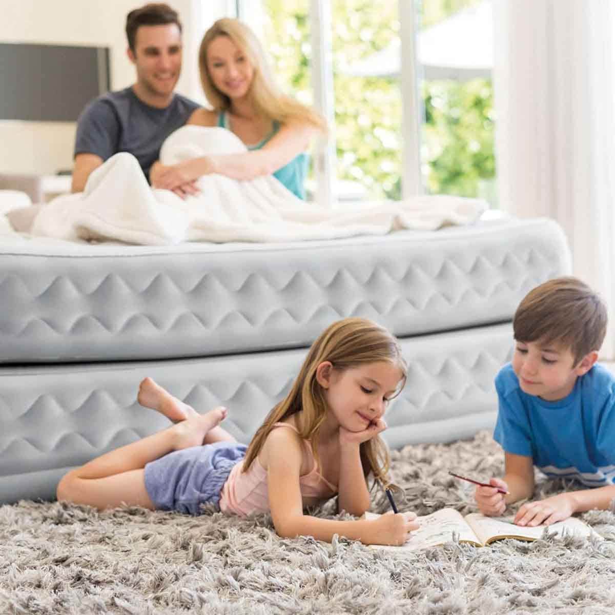 Intex Queen Supreme Air-Flow Airbed with Fiber Tech RP Unisex, 13+ Years