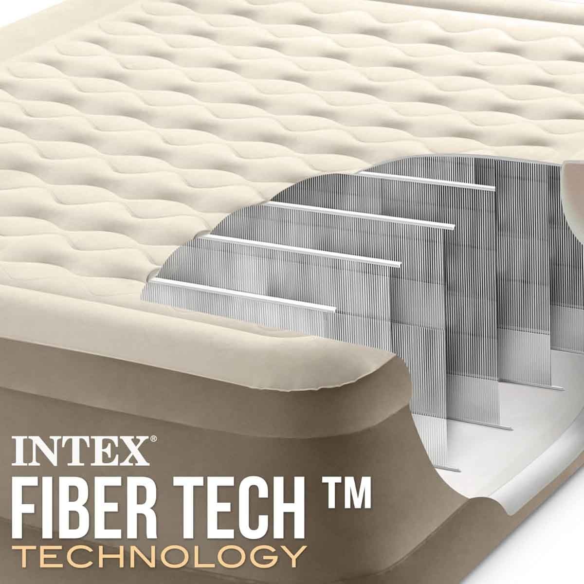 Intex Queen Ultra Plush Airbed with Fiber Tech RP Unisex, 13+ Years