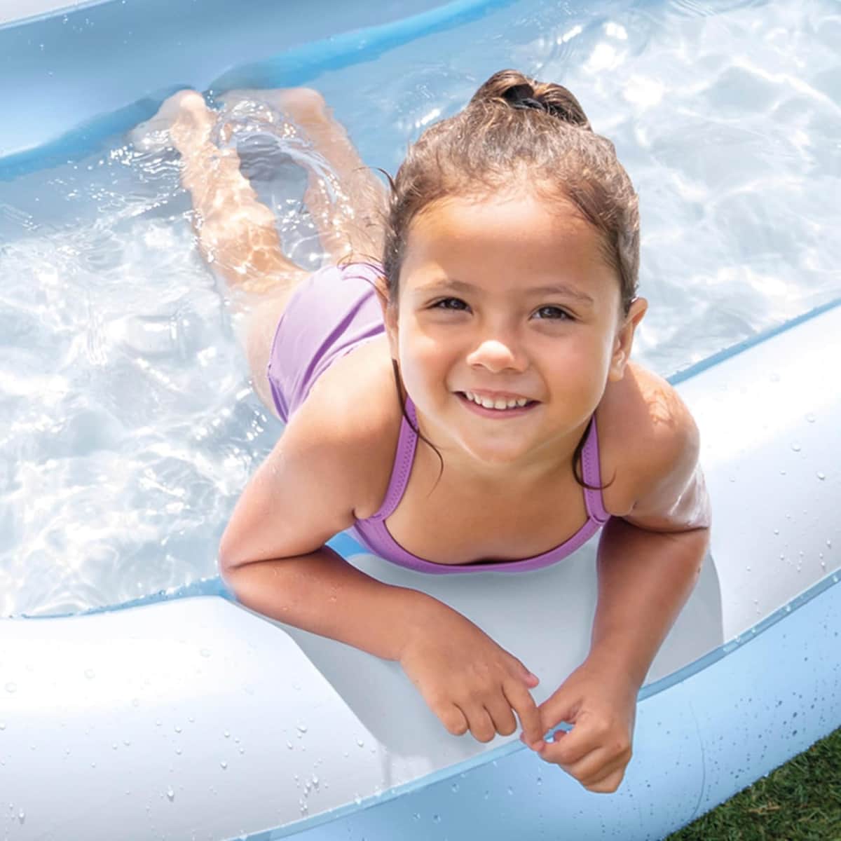 Intex Rectangular Inflatable Kids Pool, 102 Ltr, 3-4 Years