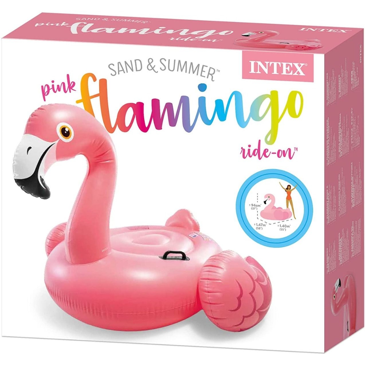 Intex Ride-On Flamingo Pool Float Unsiex, 3-4 Years