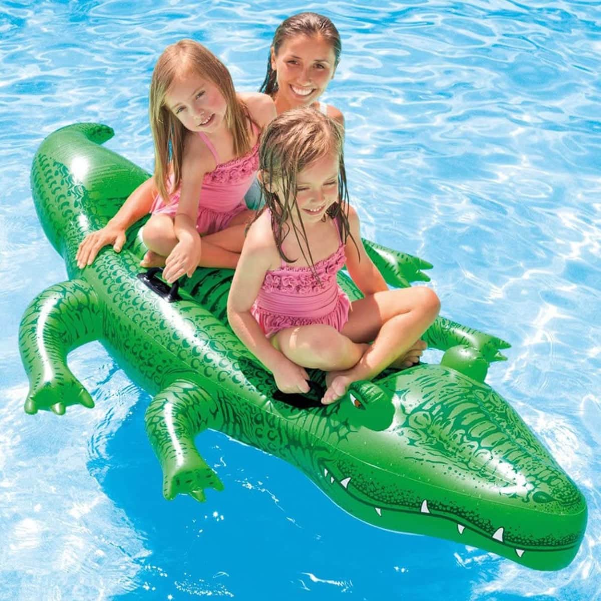 Intex Ride-On Giant Gator Pool Float Unisex, 3-4 Years