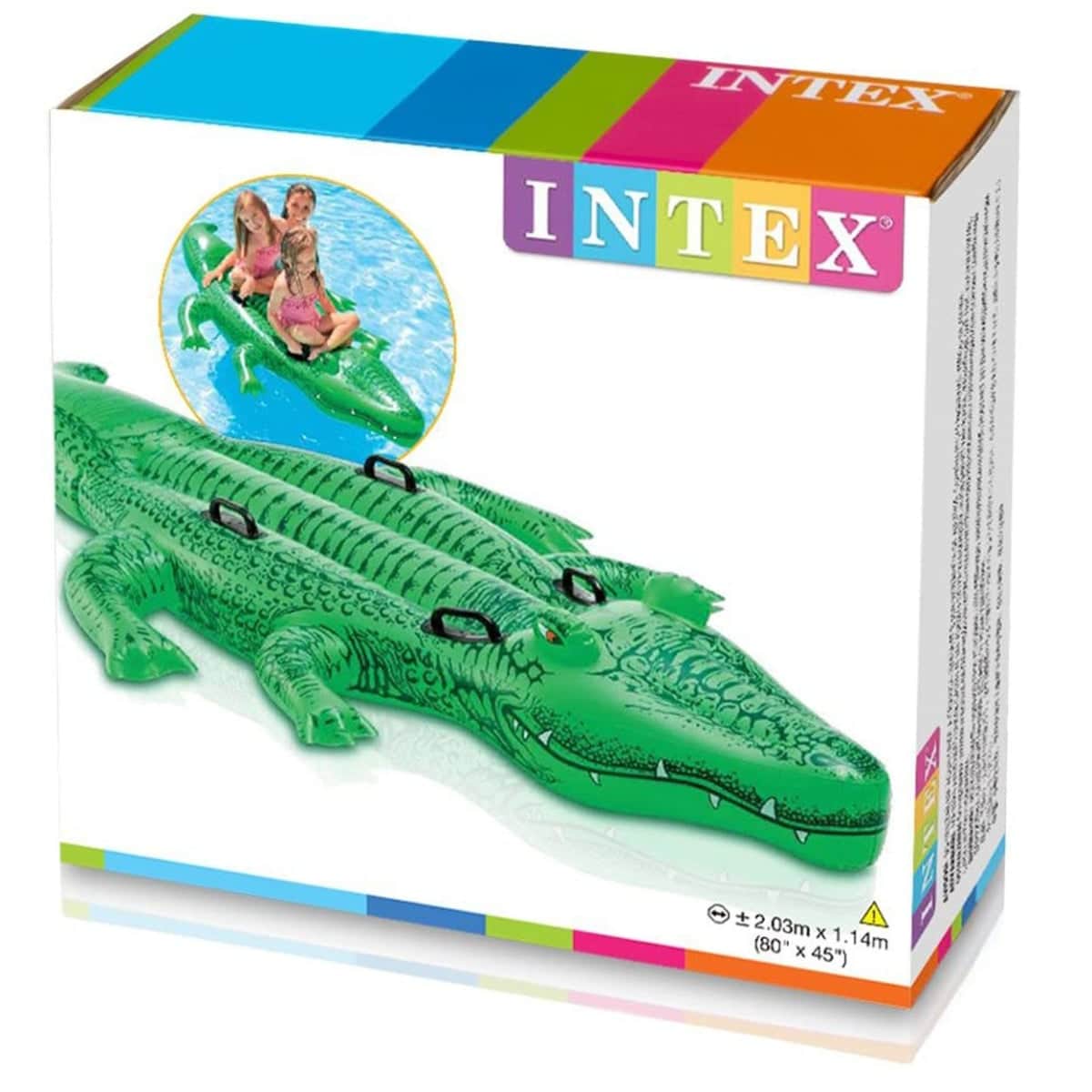 Intex Ride-On Giant Gator Pool Float Unisex, 3-4 Years