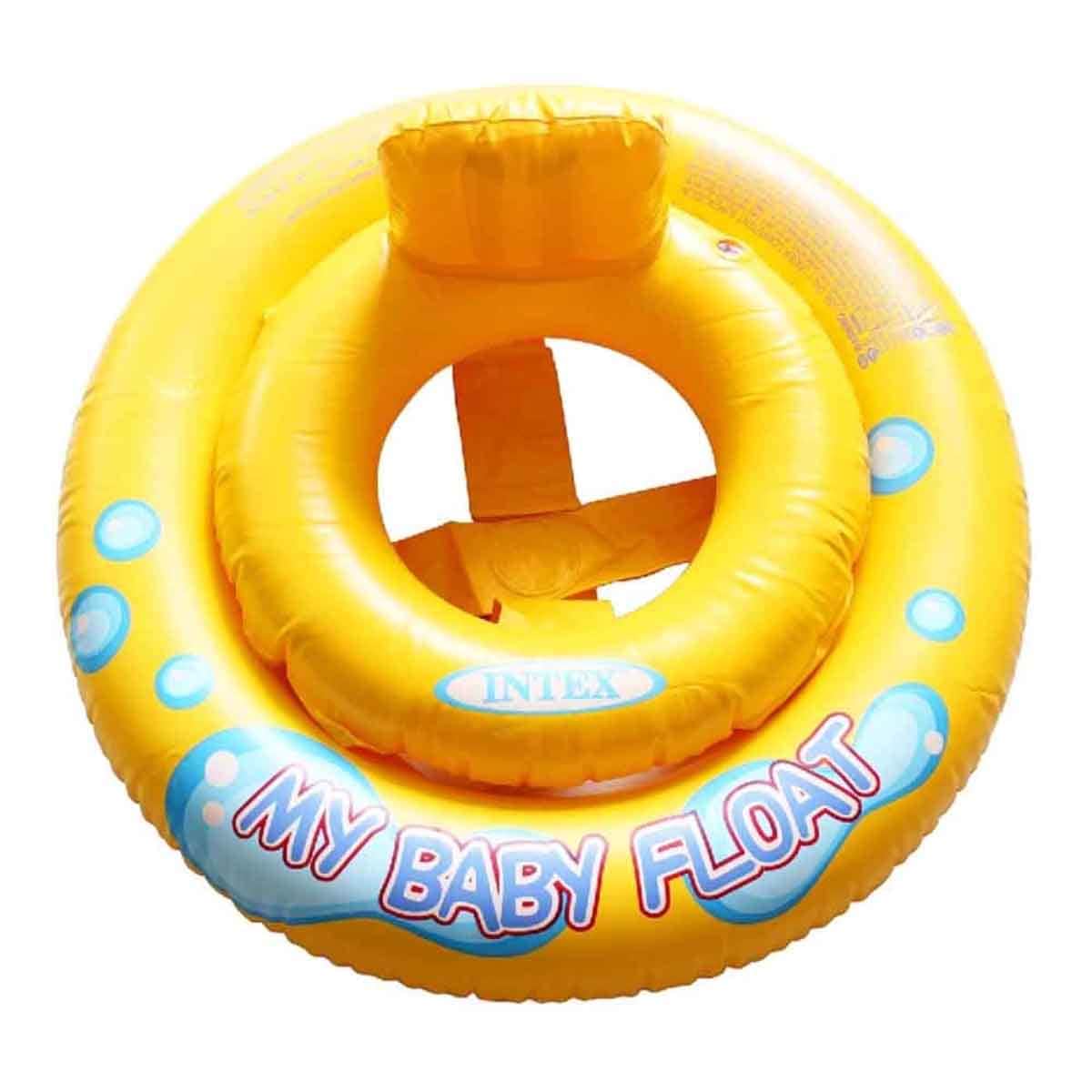Intex Round Baby Float with Bellow Foot Pump Bundle Unisex