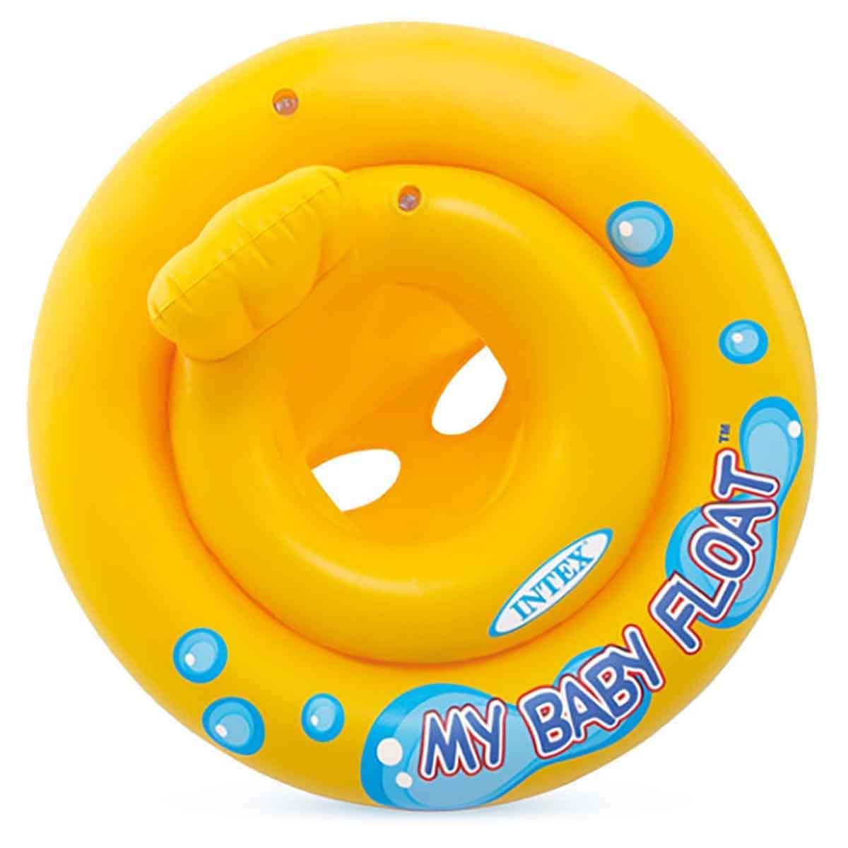 Intex Round Baby Float with Bellow Foot Pump Bundle Unisex