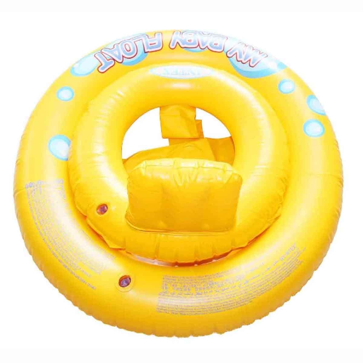 Intex Round Baby Float with Bellow Foot Pump Bundle Unisex