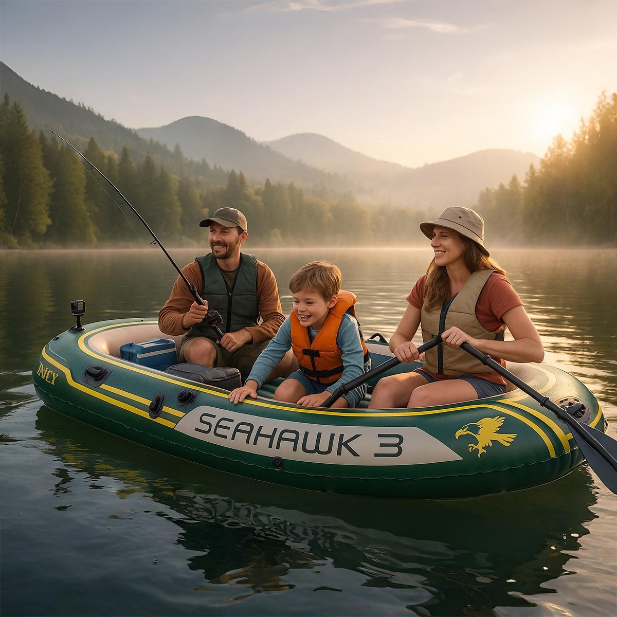 Intex Seahawk 3 Boat Set Unisex, 13+ Years