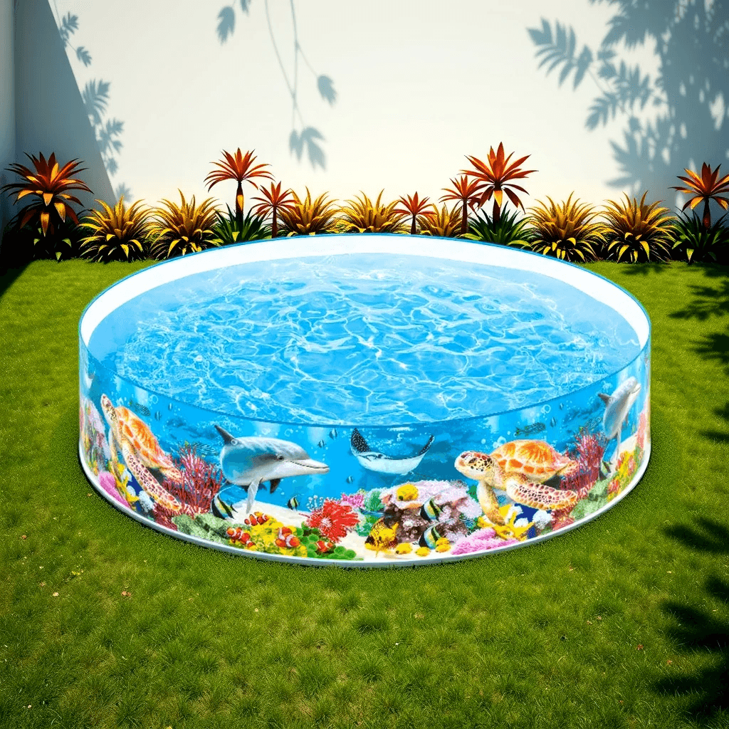 إنتكس مسبح Shapeset Reef، 182 لتر، يتسع لـ 2-3 أشخاص، 3-4 سنوات