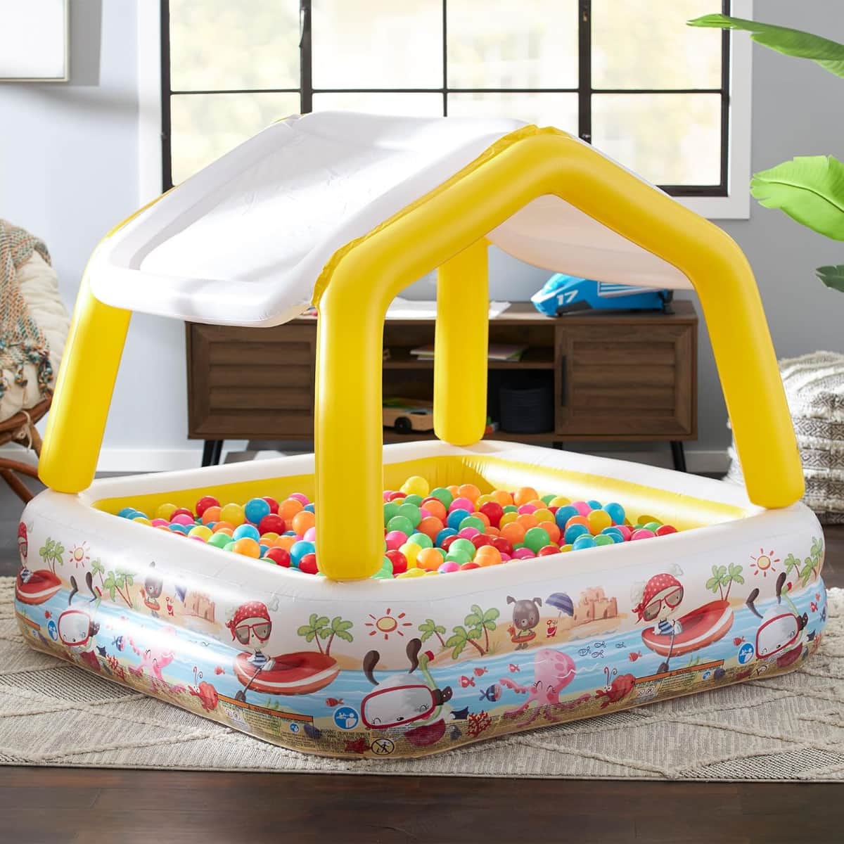 Intex Sun Shade Baby Pool, 295Ltr, 2 Persons, 3-4 Years