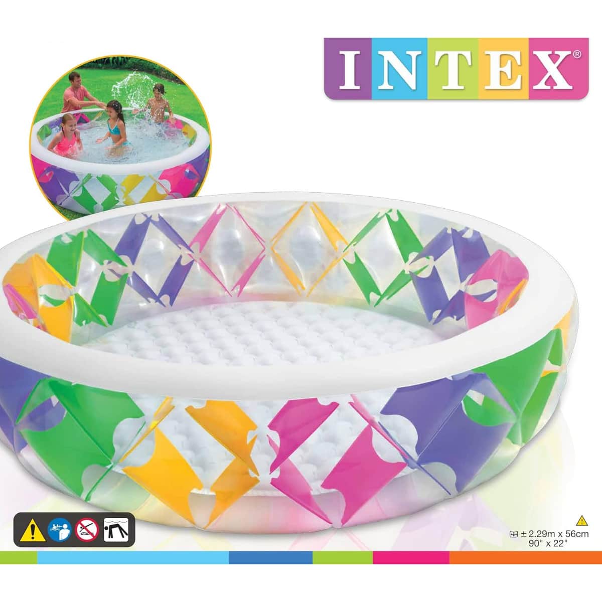 Intex Swim Center Pinwheel Pool Unisex, 5-7 Years