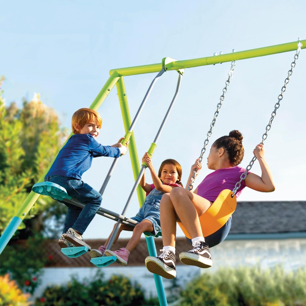 إنتكس أرجوحة مع مجموعة لعب بوظيفتين للجنسين، من 3 إلى 4 سنوات