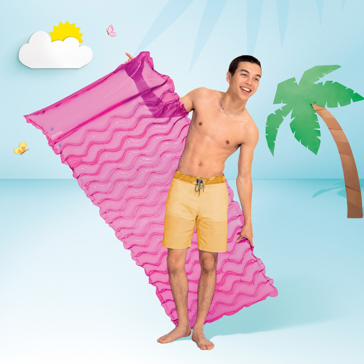 Intex Assorted Tote-N-Float Wave Mat Unisex, 13+ Years