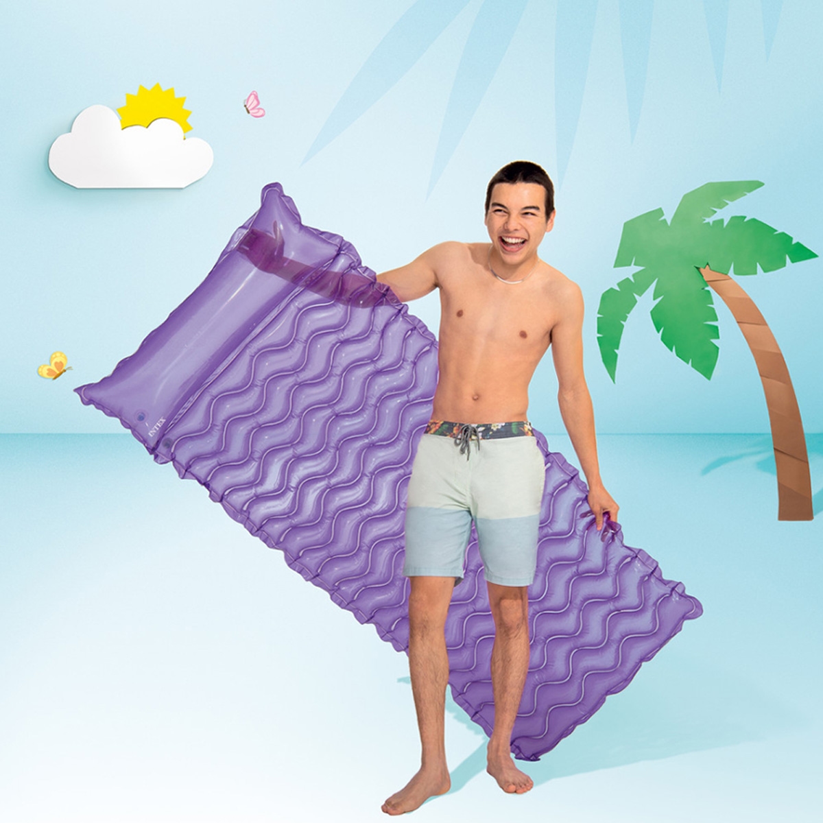 Intex Assorted Tote-N-Float Wave Mat Unisex, 13+ Years