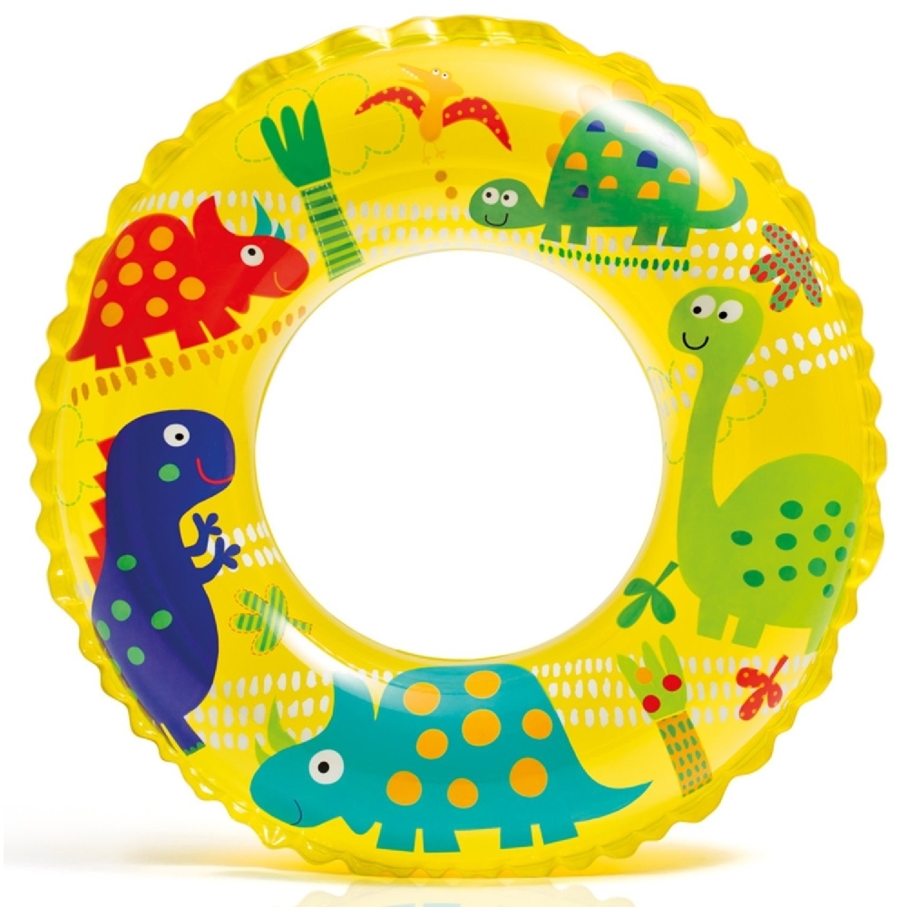 Intex Transparent Assorted Swim Ring Unisex, 5-7 Years