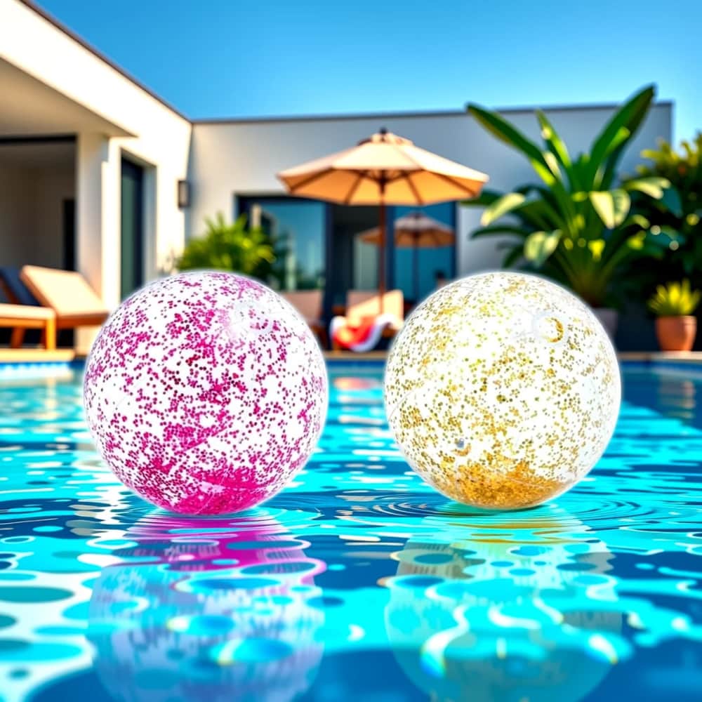 Intex Transparent Glitter Assorted Beach Ball Unisex, 3-4 Years