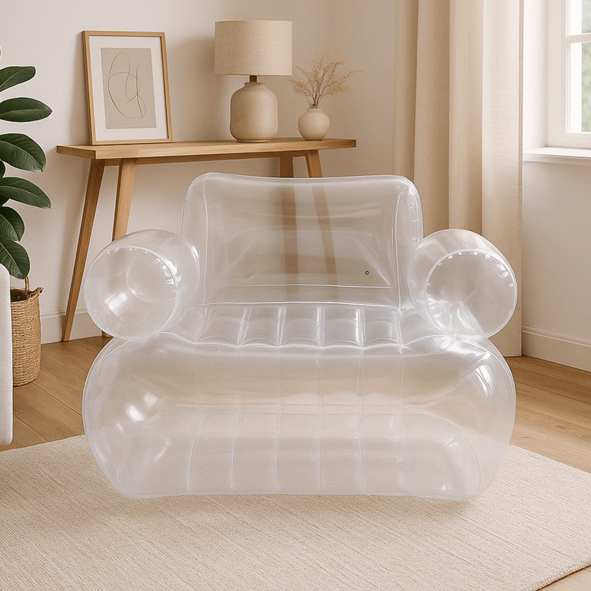 إنتكس كرسي ذراع شفاف على شكل جيلي، للجنسين