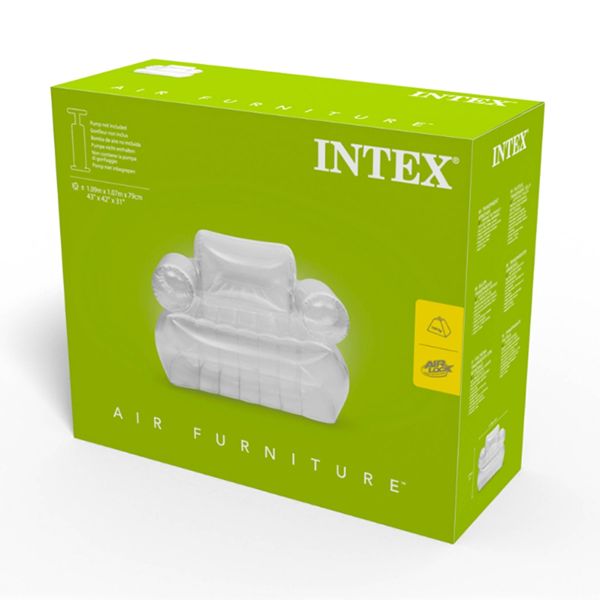 إنتكس كرسي ذراع شفاف على شكل جيلي، للجنسين