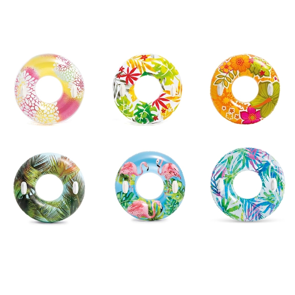 Intex Tropical Flower Transparent Tube Pool Float Unisex, 8-10 Years