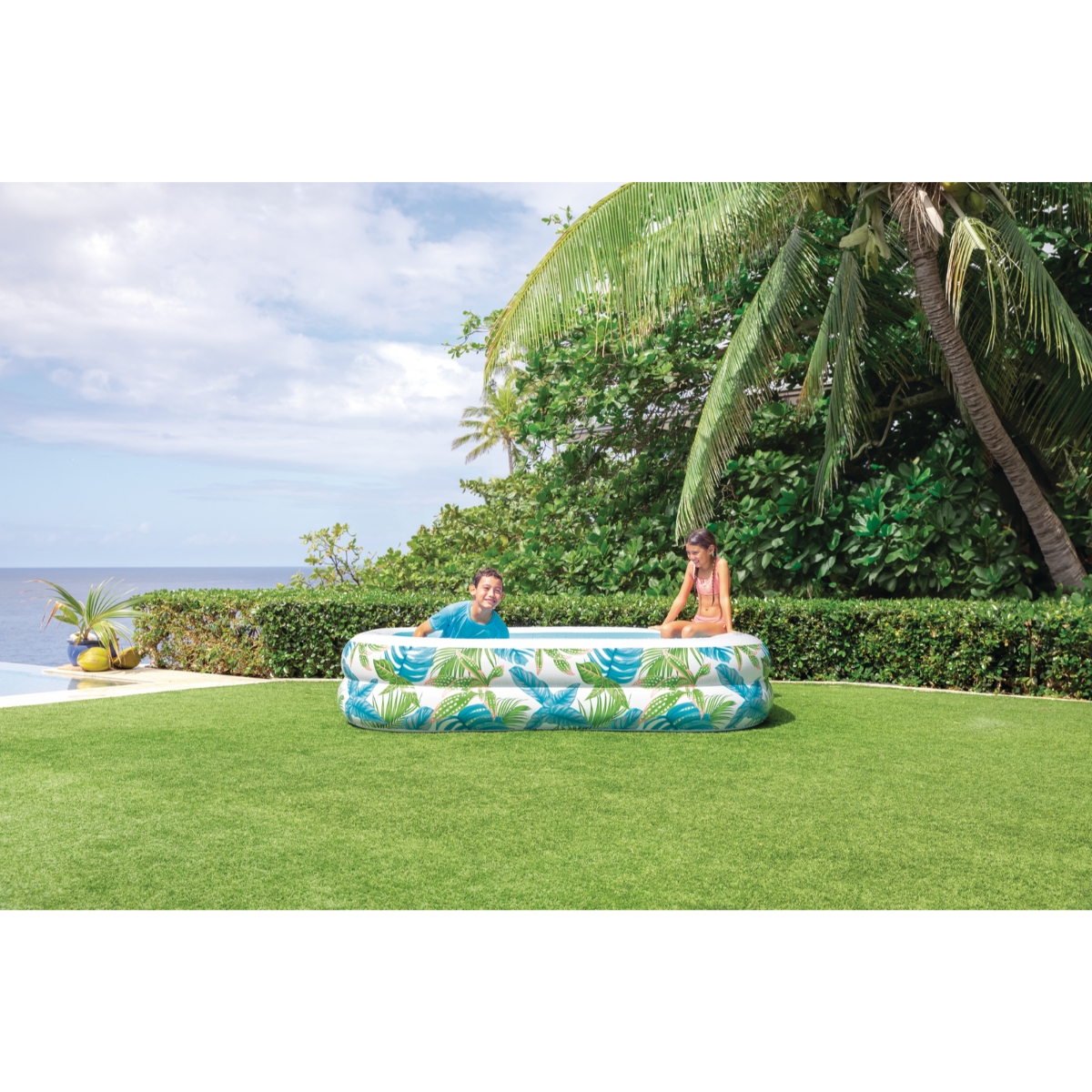 Intex Tropical Swim Center Family Inflatable Swimming Pool Unisex, 3-4 Years