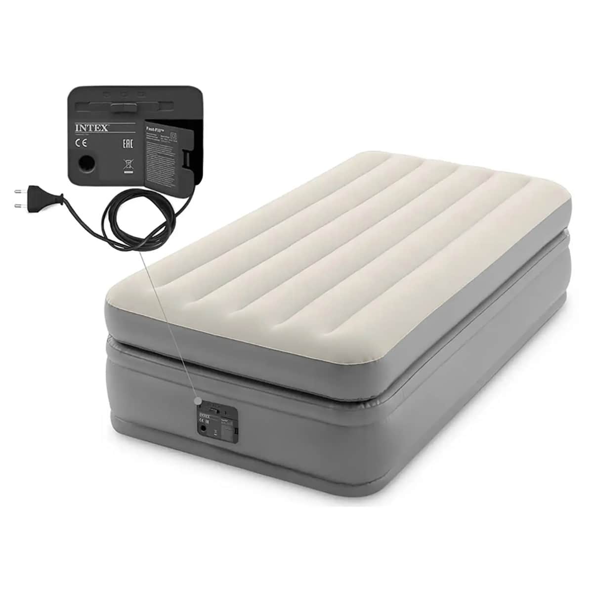 Intex Twin Comfort Elevated Airbed with FiberTech Unisex