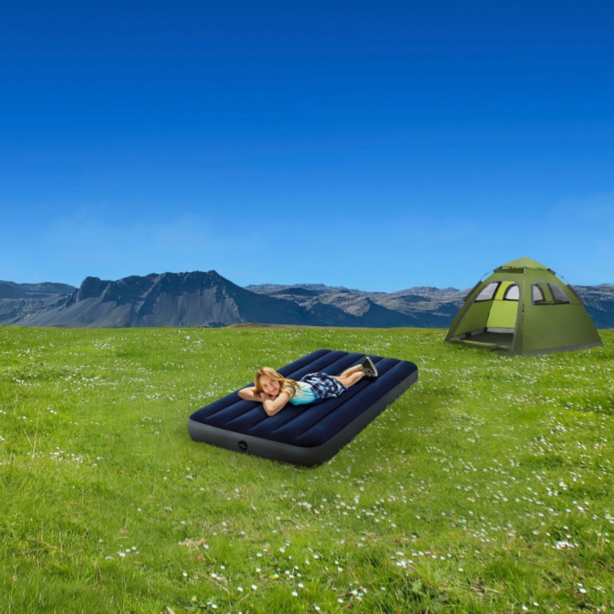 Intex Twin Dura-Beam Series Classic Downy Inflatable Airbed Unisex