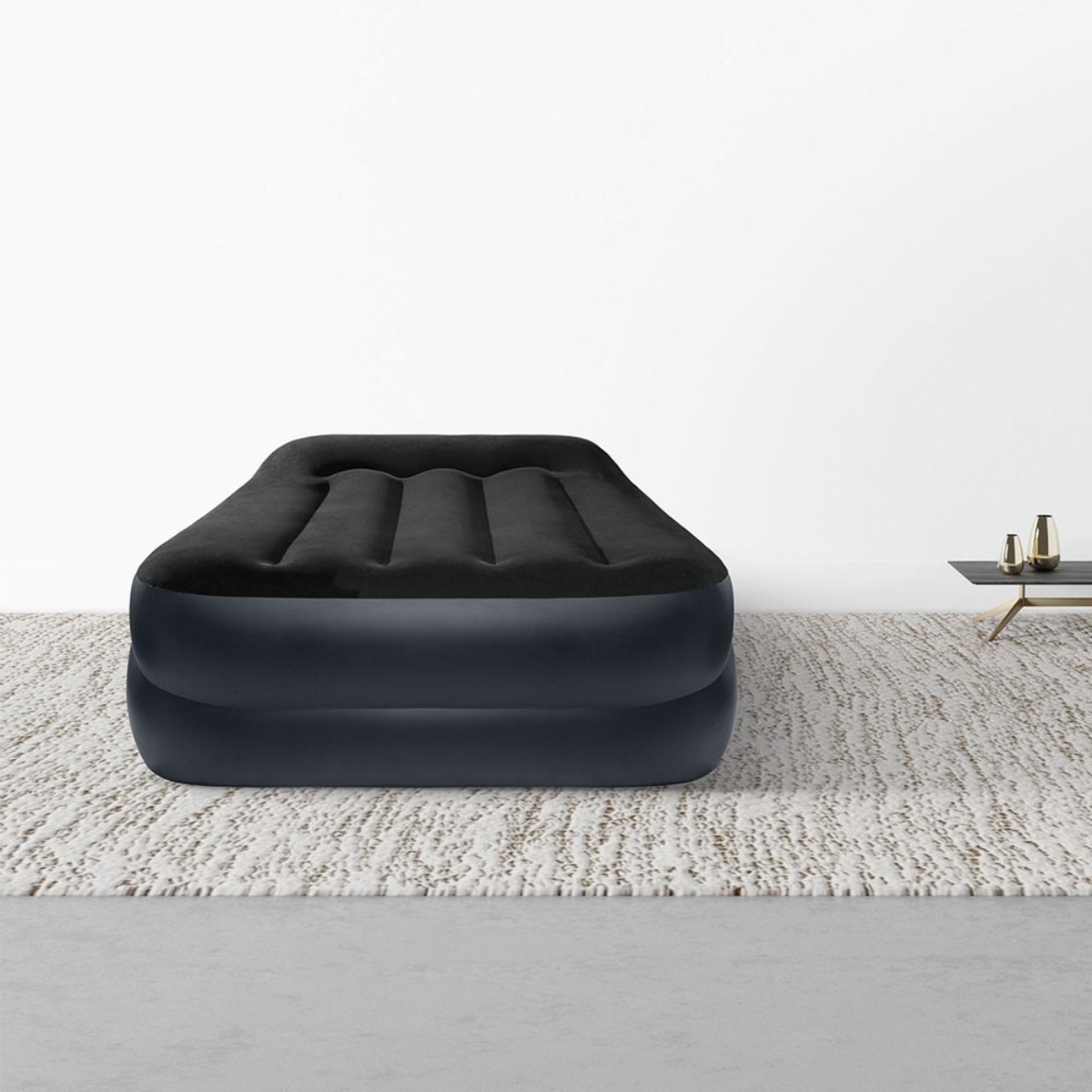 إنتكس سرير هوائي توين مرتفع مع مسند رأس ومضخة مدمجة للجنسين