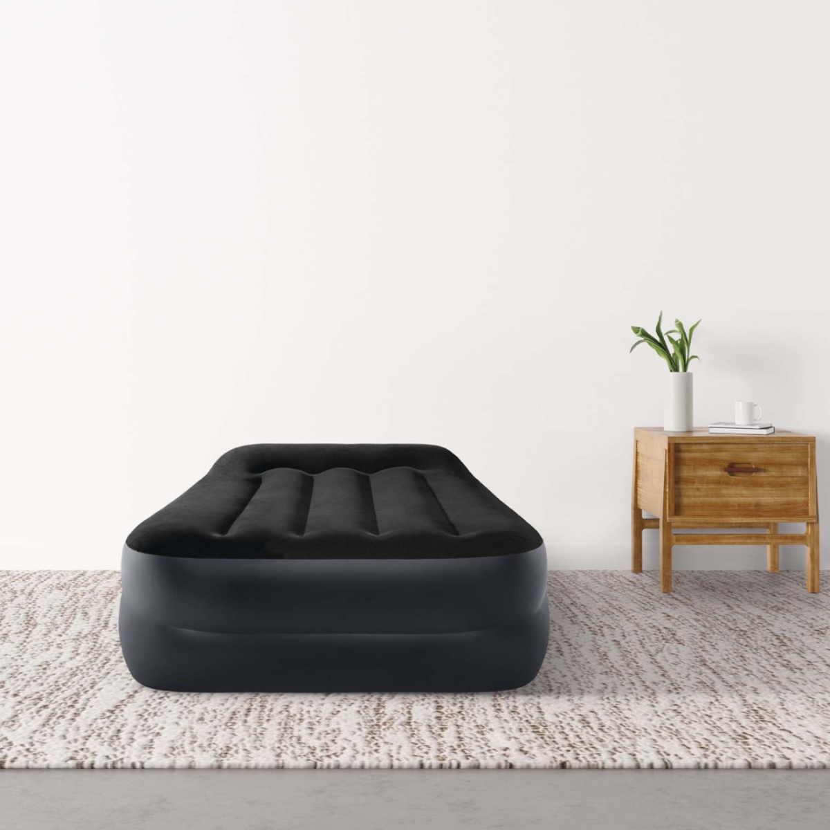 إنتكس سرير هوائي توين مرتفع مع مسند رأس ومضخة مدمجة للجنسين