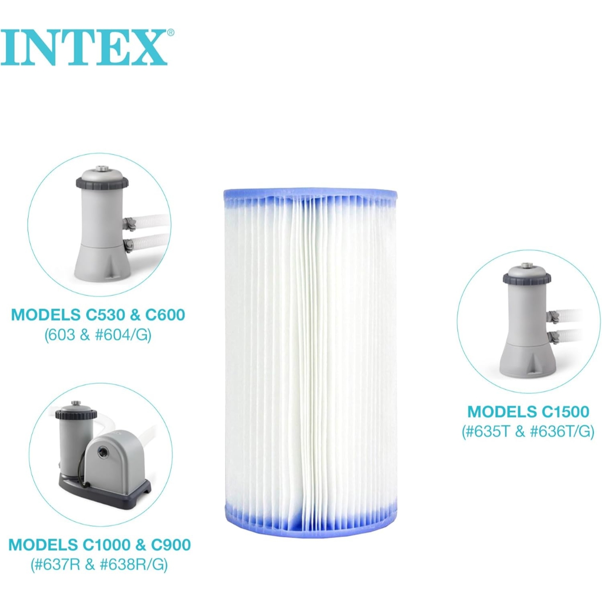 Intex Type A Filter Cartridge Unisex, Pack of 2