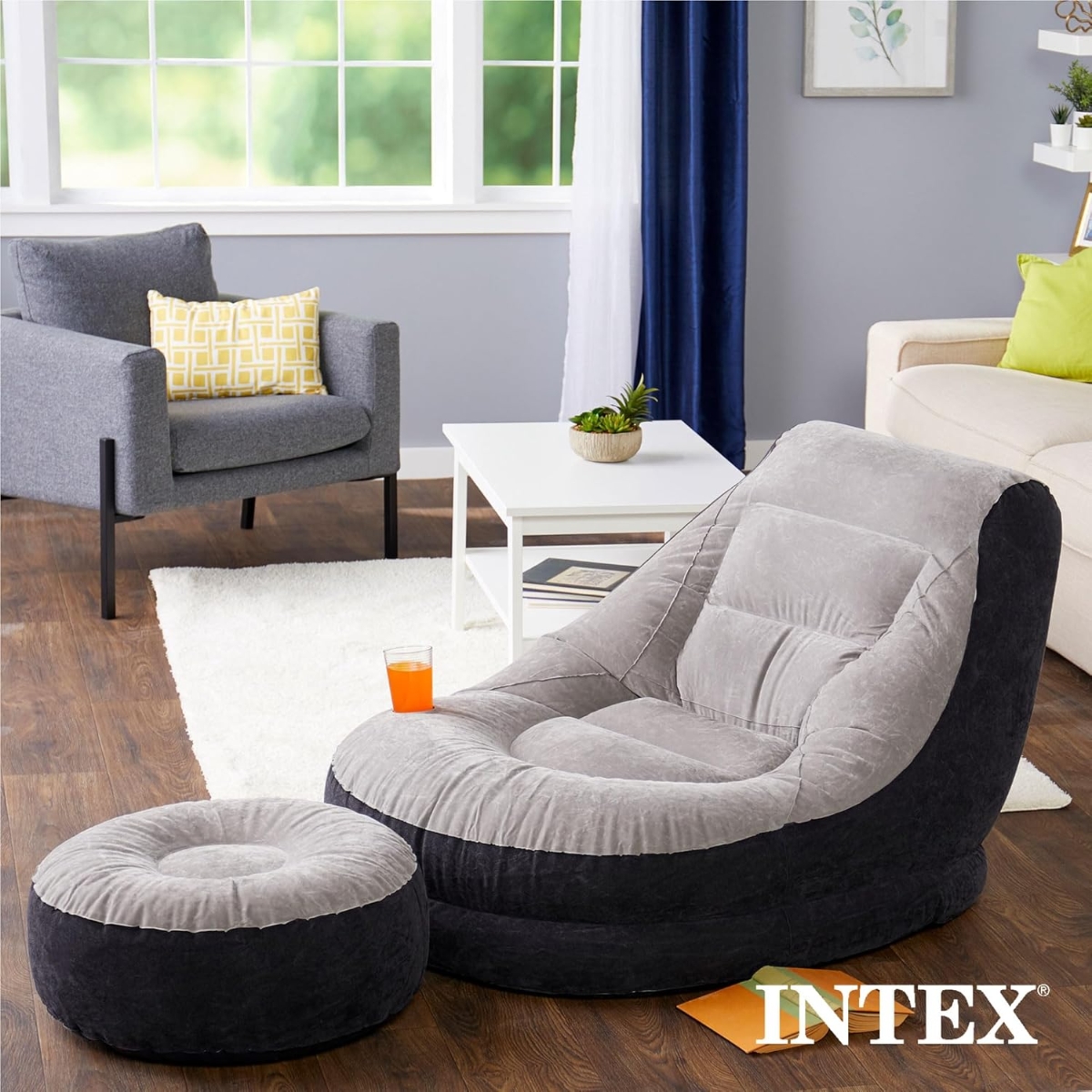 Intex Ultra Lounge Inflatable Sofa with Ottoman Unisex
