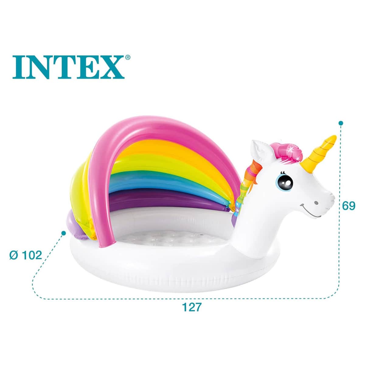 Intex Unicorn Baby Pool, 45 Ltr, 1 Person, 0-2 Years