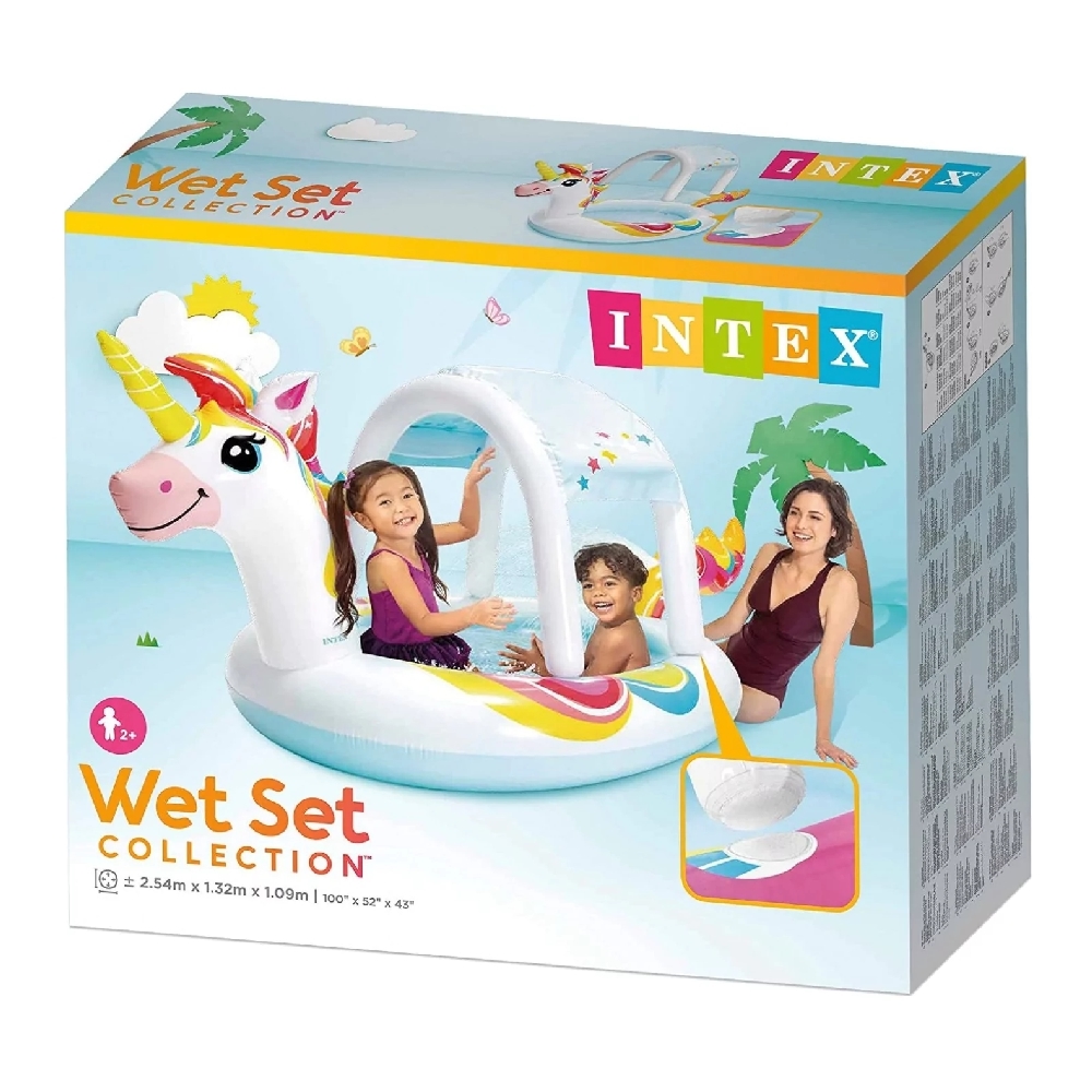 إنتكس مسبح يونيكورن مع رذاذ ماء للجنسين، 3-4 سنوات