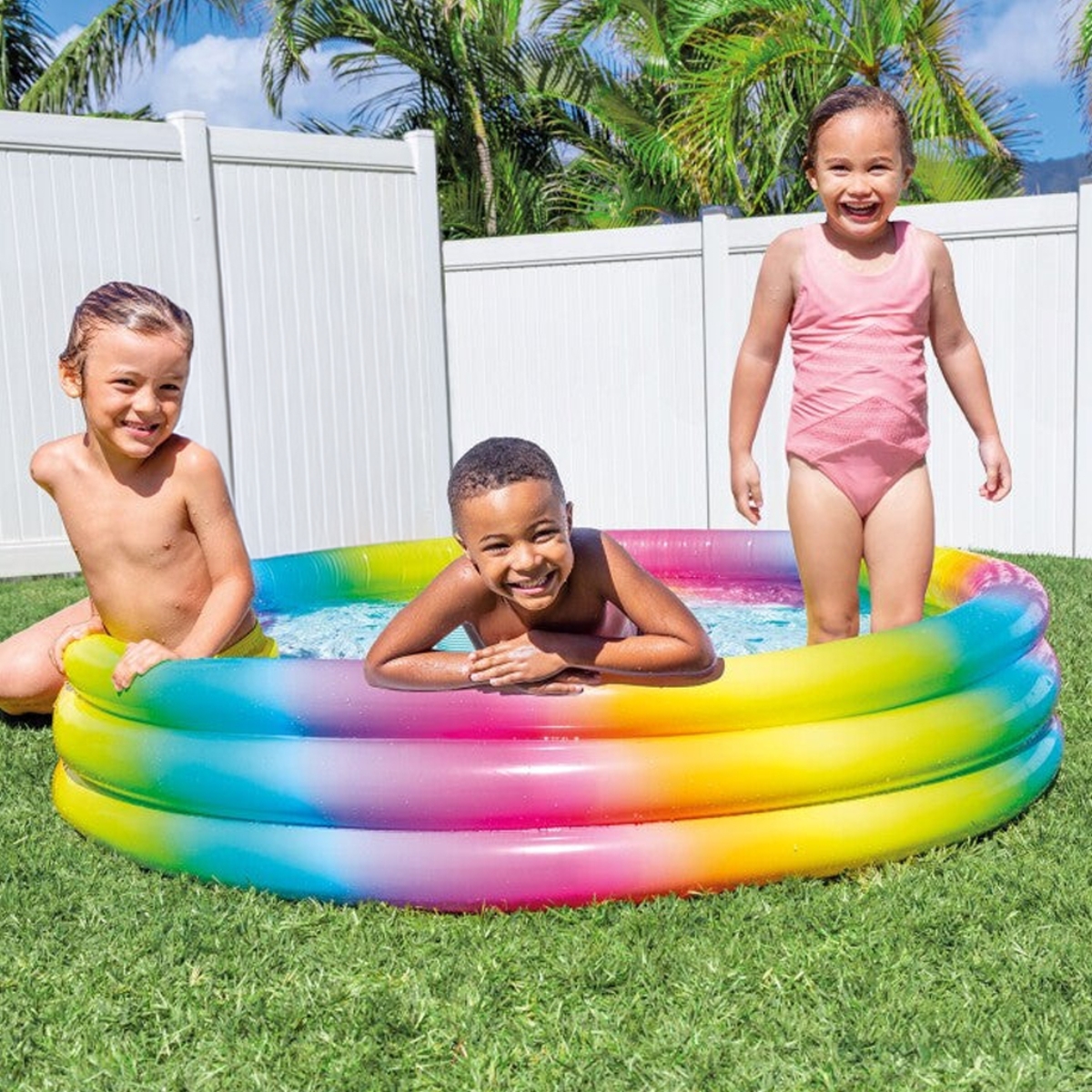 Intex 3-Ring 58439 Wild Geometry Swimming Pool Unisex, 3-4 Years