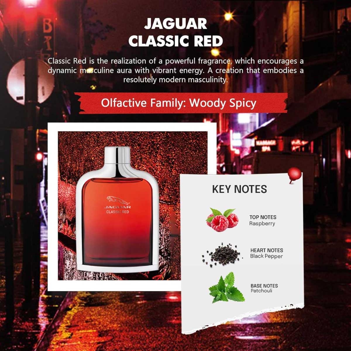 Jaguar Classic Red Eau De Toilette for Men