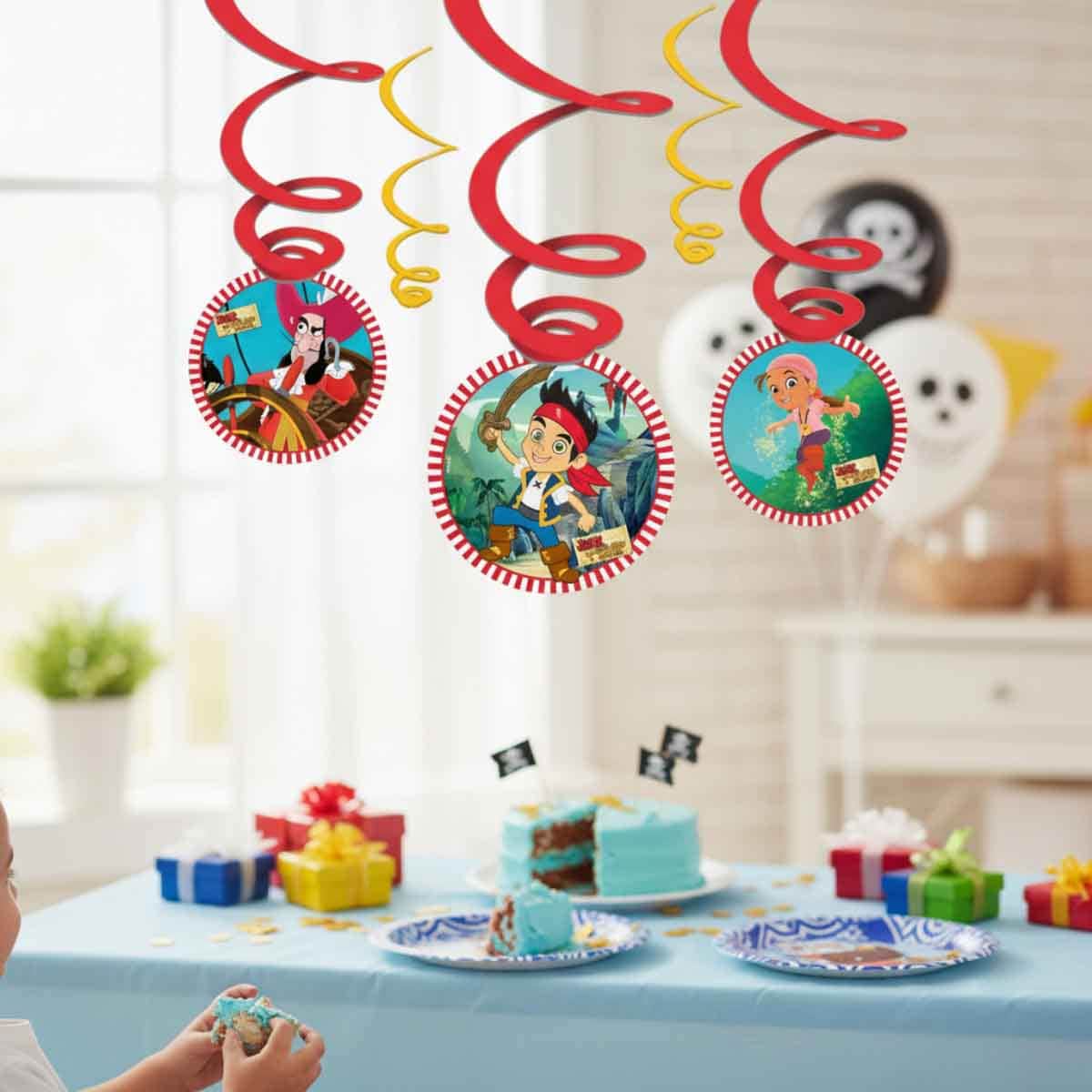 Disney Jake & The Neverland Pirates 6-Piece Swirl Decoration Set