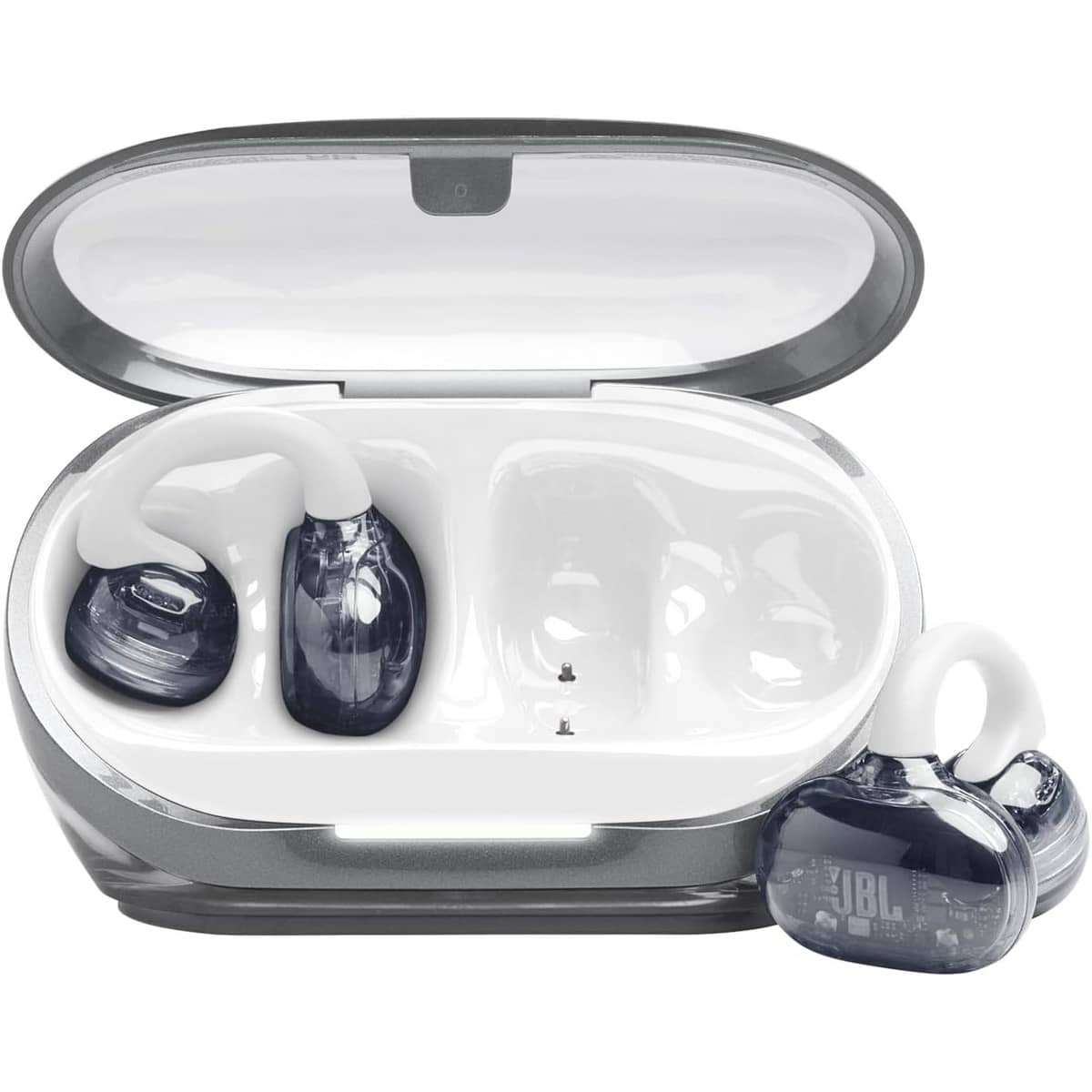 JBL White Soundgear Clips Open Wireless Earbuds
