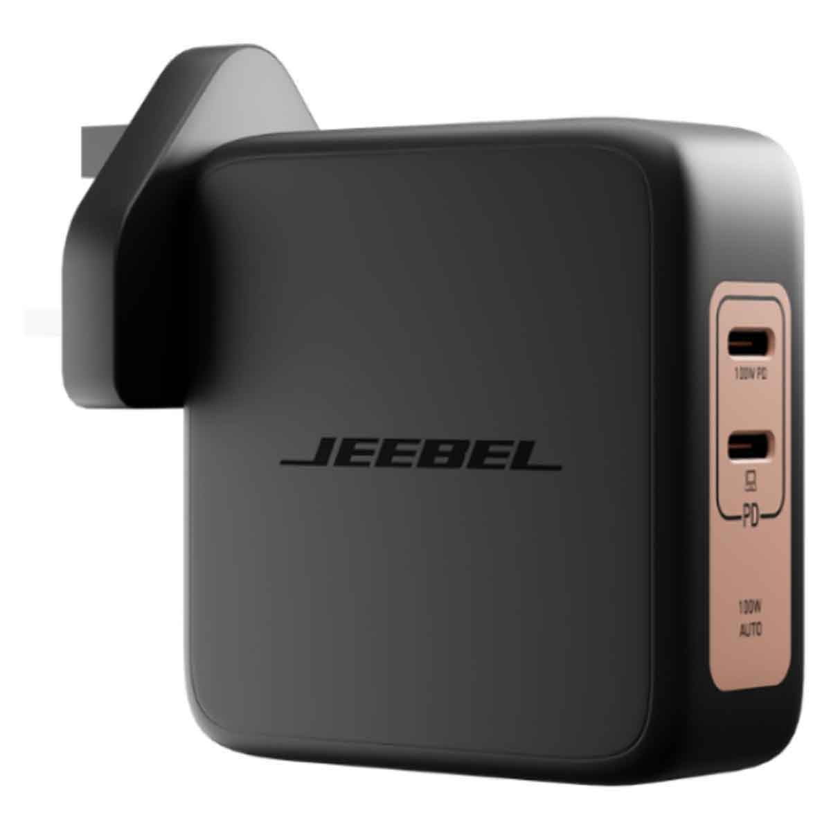 جيبل شاحن حائط 100 واط PD بمنفذي USB-C