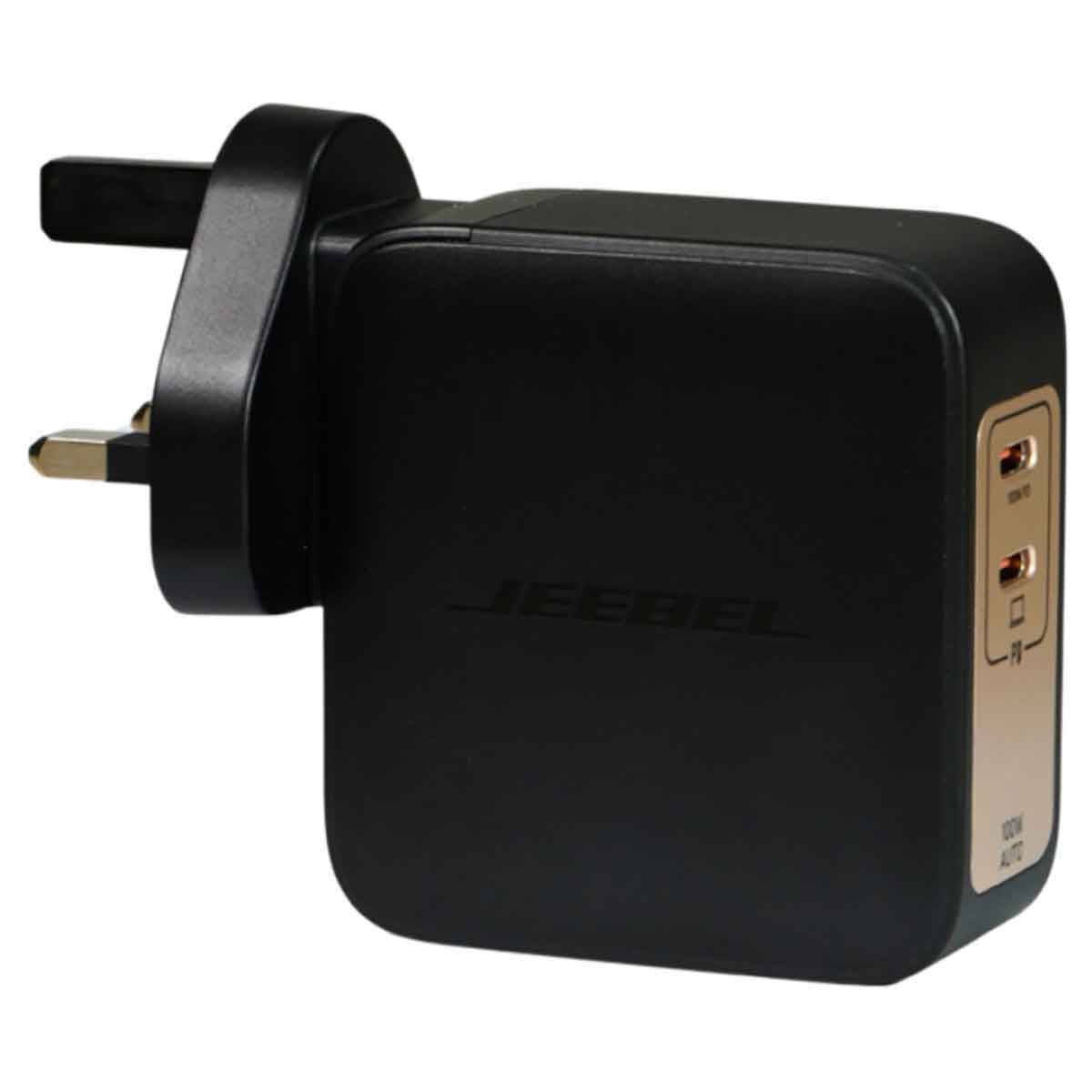 جيبل شاحن حائط 100 واط PD بمنفذي USB-C