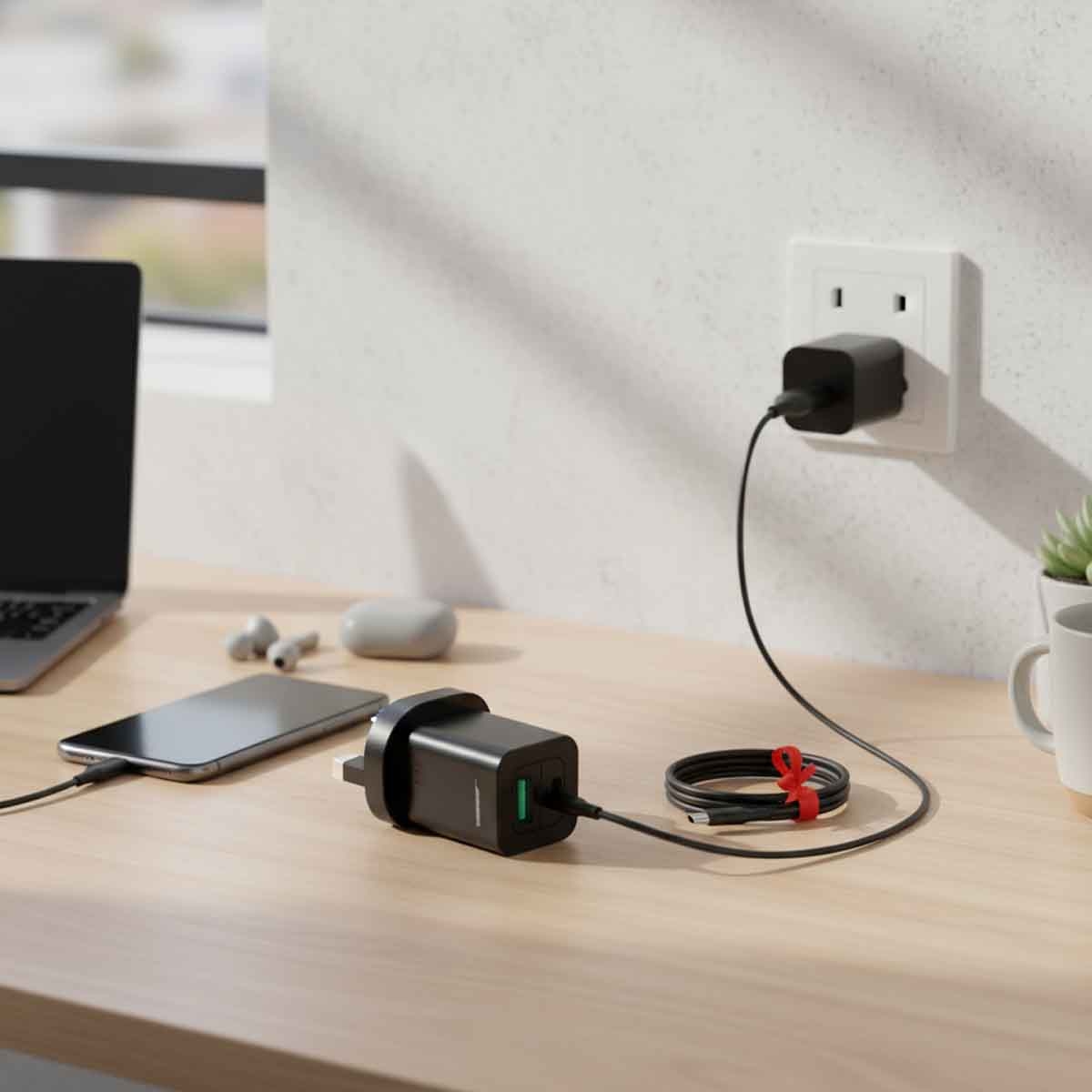 Jeebel 30W PD & USB Home Charger With Type C To Type C Cable