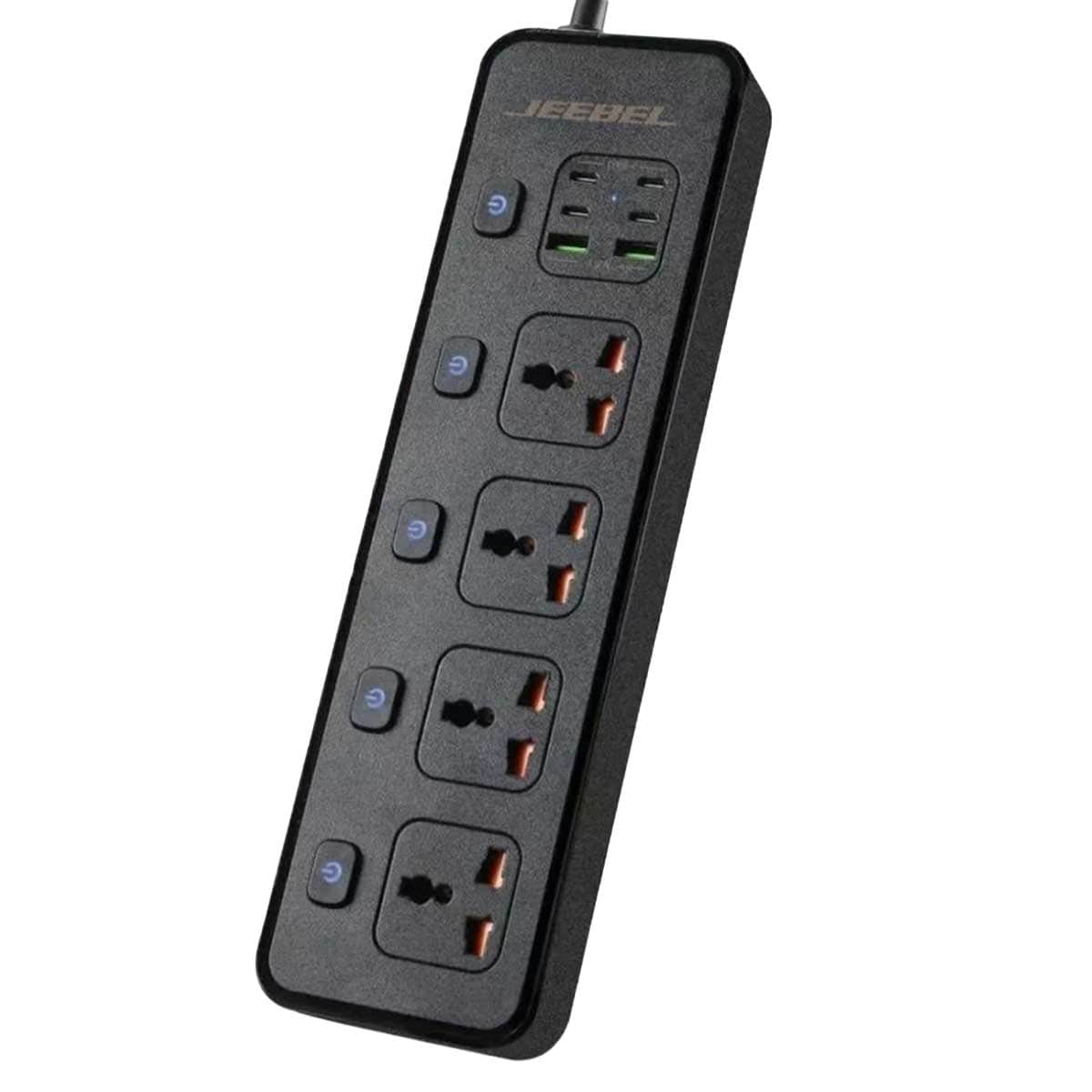 Jeebel 5m 2990W Single Type-C 7-Port Power Strip
