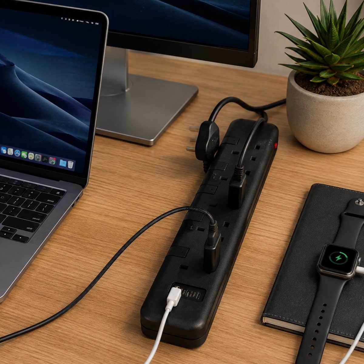 Jeebel 5m 2990W Single Type-C 7-Port Power Strip