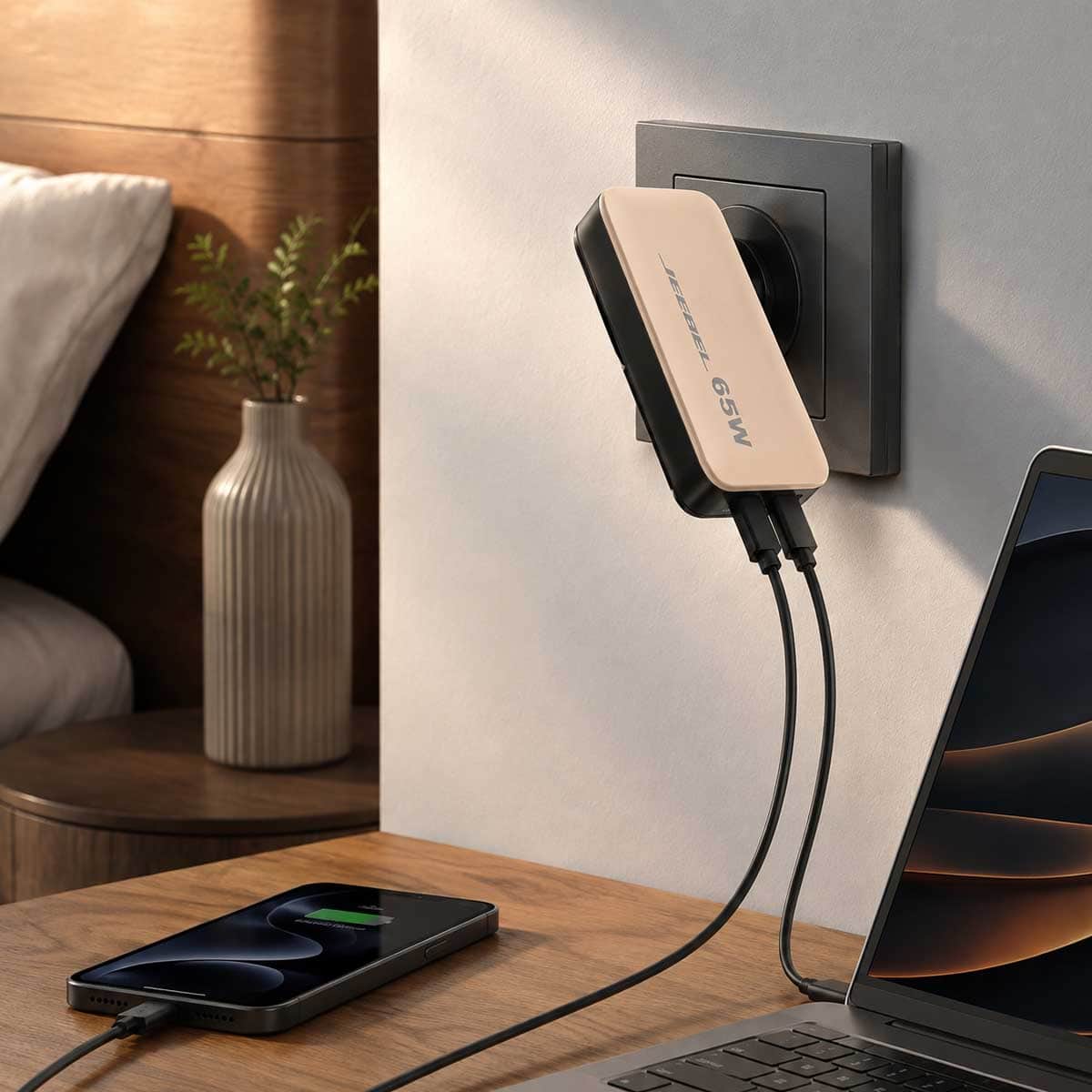 Jeebel 65W Dual USB-C Wall Charger